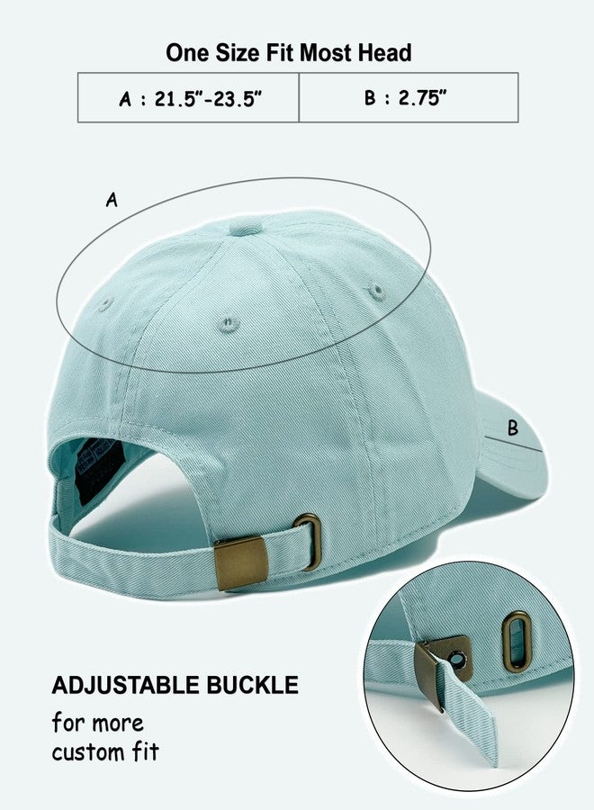 Utmost Unisex Classic Low Profile Cotton Baseball Cap Plain Blank Camoflauge Soft Unconstructed Adjustable Size Dad Hat (Aqua) - Image 2